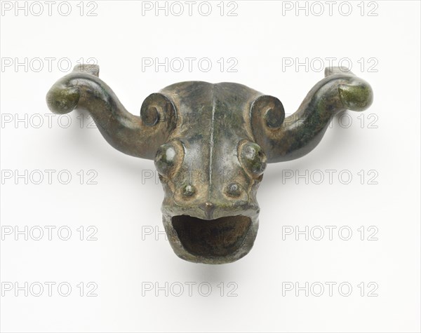 Ornament in the form of a ram head, Han dynasty, 206 BCE-220 CE. Creator: Unknown.