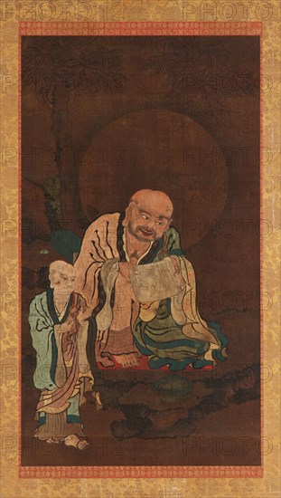 A Luohan and an attendant, Ming dynasty, 1368-1644. Creator: Unknown.