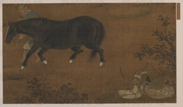 A Tartar, His Horse, and Equipment, Ming dynasty, 1368-1644. Creator: Unknown.