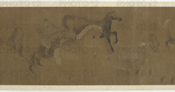 Eight Steeds and a Groom, Ming or Qing dynasty, 17th century. Creator: Unknown.