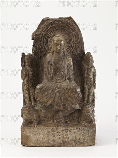 Buddhist trinity, Period of Division, Dated 550 CE. Creator: Unknown.