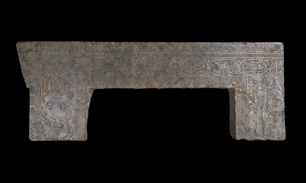 Double lintel: decorated with floral and other designs..., Period of Division, 386-535. Creator: Unknown.