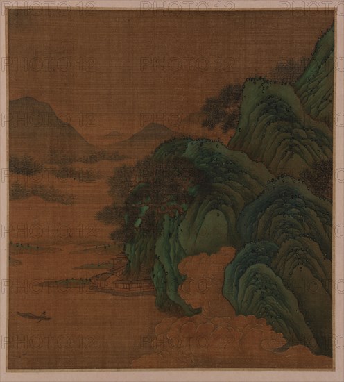 Landscape: hills, valley, and stream, Possibly Ming dynasty, 1368-1644. Creator: Unknown.