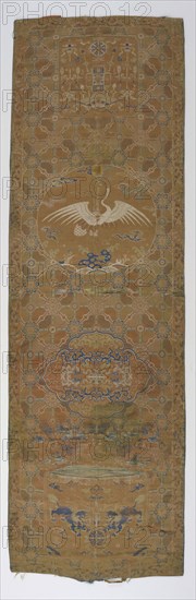 Brocade panel, Qing dynasty, 18th century. Creator: Unknown.