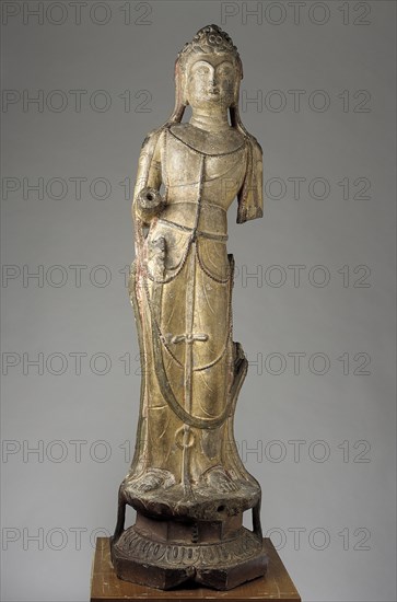 Standing figure of Bodhisattva, Tang dynasty, 8th-9th century. Creator: Unknown.