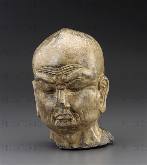 Head of a Luohan, Tang dynasty, ca. 700-750. Creator: Unknown.