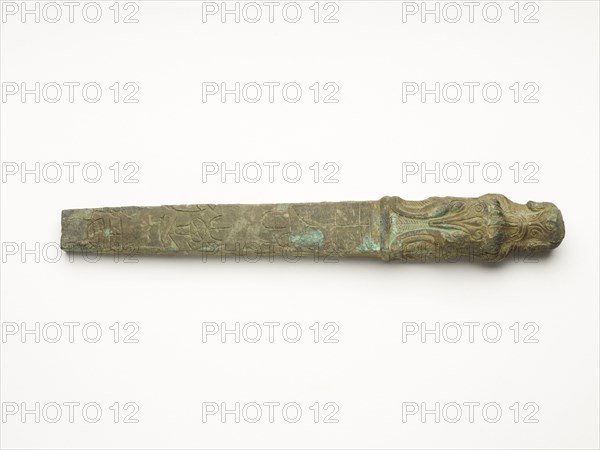 Wand with a dragon head, Zhou dynasty, possibly 475-221 BCE. Creator: Unknown.