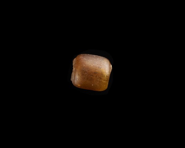 Bead; partly broken, New Kingdom, 1550-1196 BCE. Creator: Unknown.