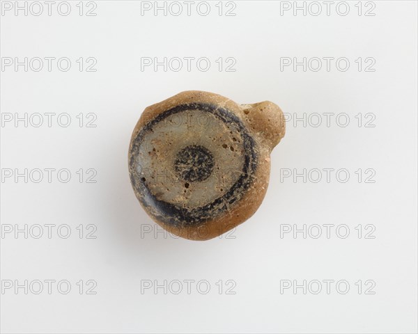 Eye-bead, with an eyelet and also a lateral bore, New Kingdom, 1550-1307 BCE. Creator: Unknown.