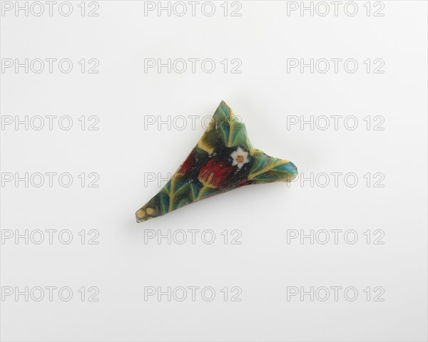 Fragment of an inlay with a floral design, Ptolemaic Dynasty to Roman Period, 305 BCE-14 CE. Creator: Unknown.