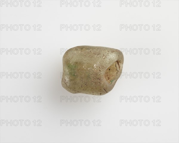 Bead of irregular form; longitudinal bore, Roman Period, 30 BCE-395 CE. Creator: Unknown.
