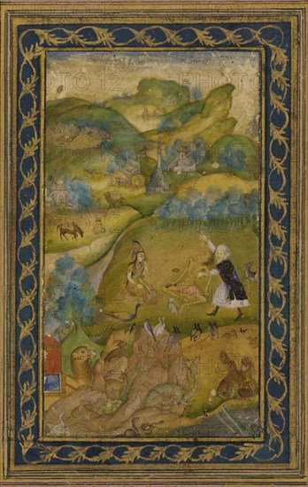 Layla and Majnun, Mughal dynasty, 17th century. Creator: Unknown.
