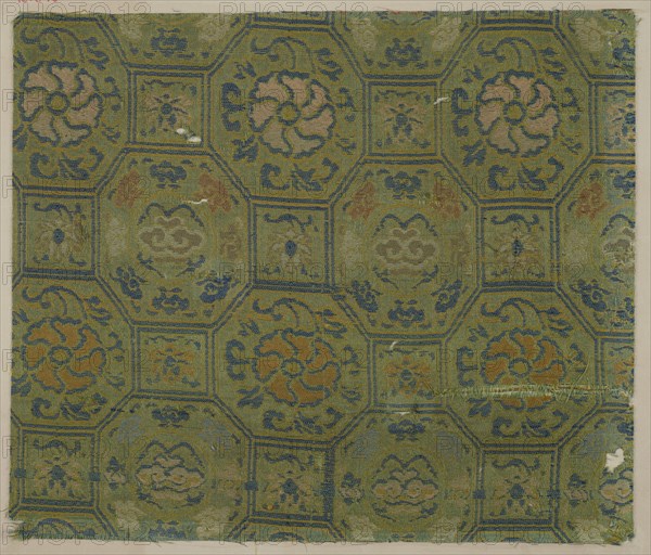 Brocade, silk. A sample, Edo period, 1615-1868. Creator: Unknown.