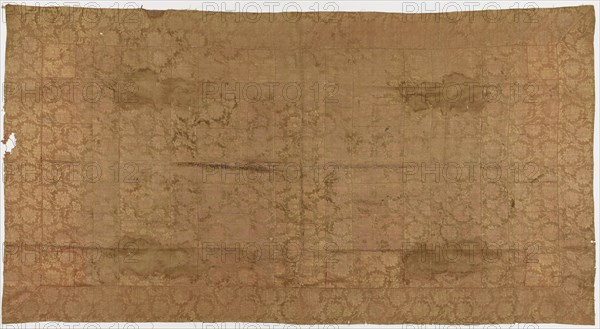 Brocade, silk. A Buddhist monk's robe, patched: Kesa, Edo period, 1615-1868. Creator: Unknown.