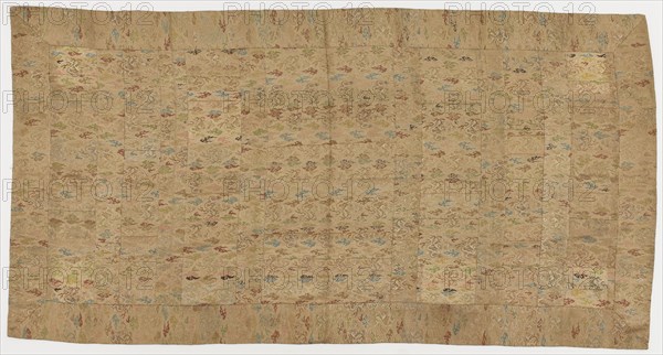 Brocade, silk. A Buddhist monk's robe, patched; kesa, Edo period, 1615-1868. Creator: Unknown.