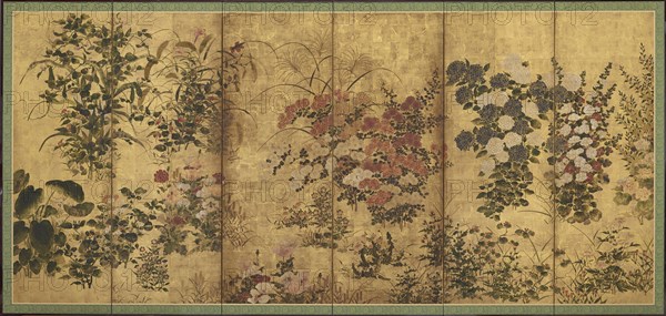 Summer and autumn flowers, Edo period, 17th century. Creator: Unknown.