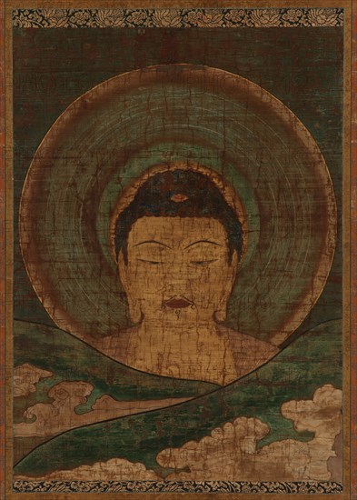 Amitabha rising above the hills, Kamakura period, 14th century. Creator: Unknown.