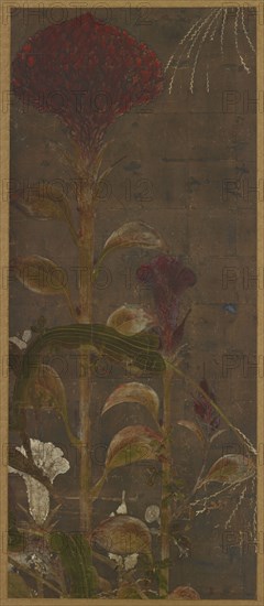 Coxcombs, maize and morning-glories, Momoyama period, 1568-1615. Creator: Unknown.