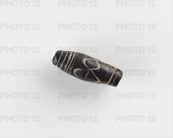 Bead, with a longitudinal bore. Cracked, 6th century. Creator: Unknown.