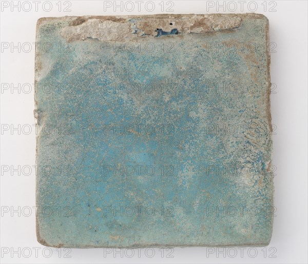 Square tile with slag attachments, 11th-12th century. Creator: Unknown.