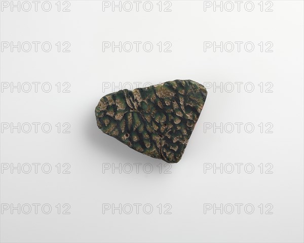 Fragment of a tablet for inlay, Ptolemaic Dynasty or Roman period, 200 BCE-100 CE. Creator: Unknown.