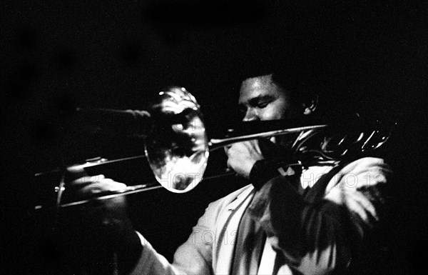 Robin Eubanks, Ronnie Scott’s Jazz Club, Soho, London, May 1990. Creator: Brian O'Connor.