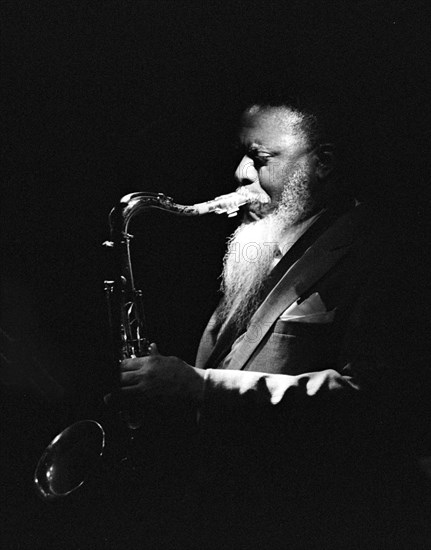 Pharoah Sanders, Ronnie Scott’s Jazz Club, London, 3/88. Creator: Brian O'Connor.