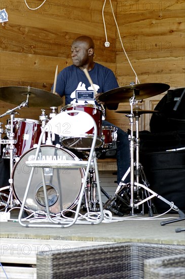 Winston Clifford, Roger Beaujolais Quartet, Three Horseshoes, Knockholt, Kent, 1st June 2021. Creator: Brian O'Connor.