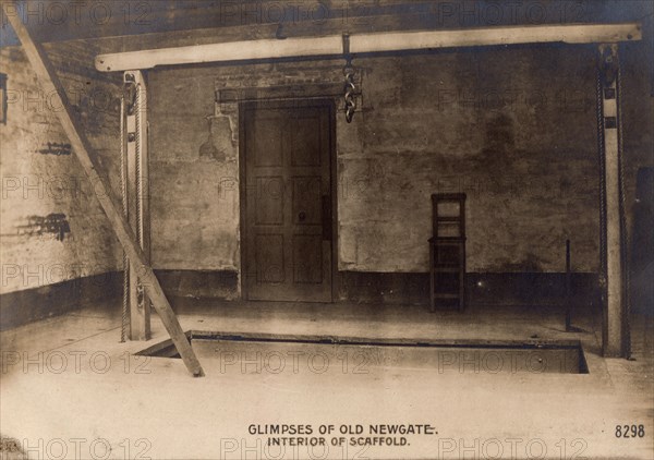 Glimpses of Old Newgate - Interior of Scaffold, c1900. Creator: Rotophot.