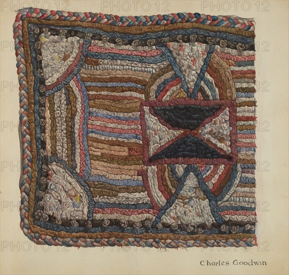 Shaker Shirred Rug, 1935/1942. Creator: Charles Goodwin.