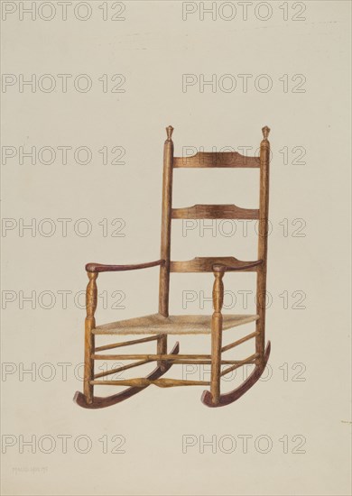 Rocking Chair, 1935/1942. Creator: Maud M Holme.