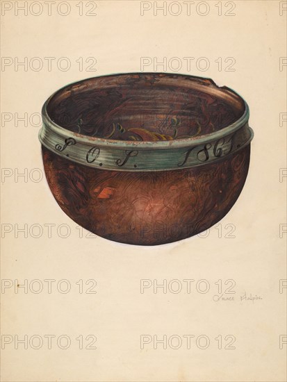 Bowl, 1938. Creator: Grace Halpin.