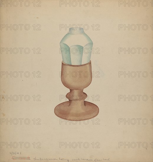 Shaker Grease Lamp, 1941. Creator: Charles Goodwin.