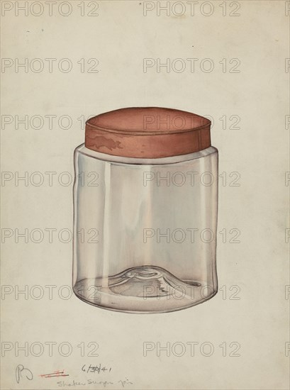 Shaker Sugar Jar, 1941. Creator: Charles Goodwin.