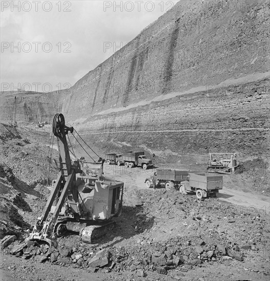 Carrington's Coppice Opencast Colliery, Smalley, Amber Valley, Derbyshire, 26/07/1949. Creator: John Laing plc.