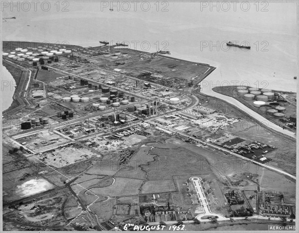 Coryton Oil Refinery, Thurrock, Essex, 06/08/1952. Creator: John Laing plc.