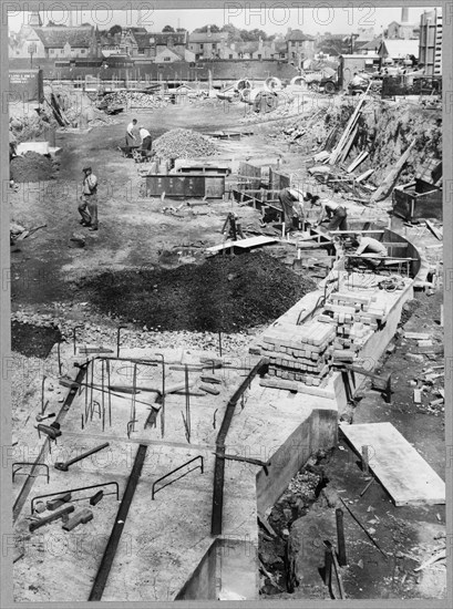 Coventry Cathedral, Priory Street, Coventry, 10/08/1955. Creator: John Laing plc.