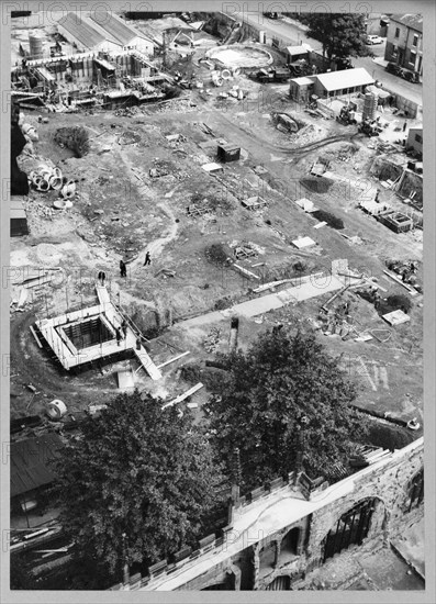 Coventry Cathedral, Priory Street, Coventry, 10/08/1955. Creator: John Laing plc.