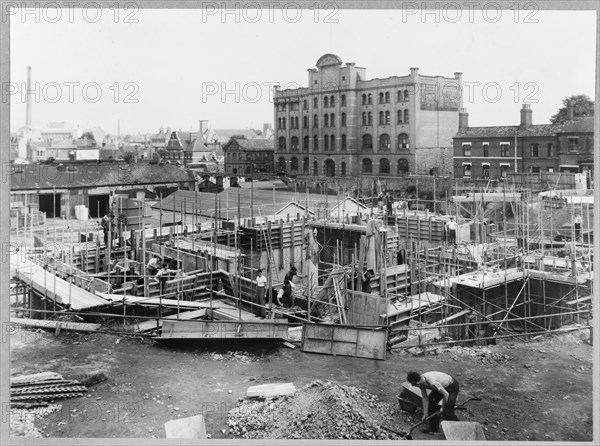 Coventry Cathedral, Priory Street, Coventry, 10/08/1955. Creator: John Laing plc.