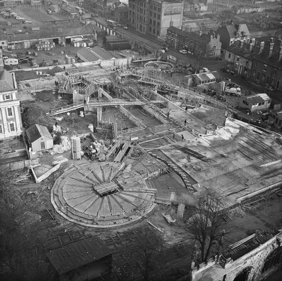 Coventry Cathedral, Priory Street, Coventry, 12/1955. Creator: John Laing plc.