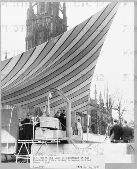 Coventry Cathedral, Priory Street, Coventry, 23/03/1956. Creator: John Laing plc.