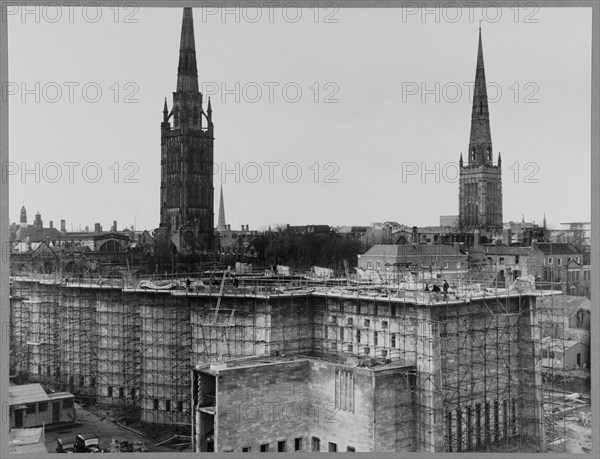 Coventry Cathedral, Priory Street, Coventry, 11/02/1958. Creator: John Laing plc.