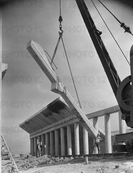 M1 Motorway, Structure 66 Railway Underbridge, Quinton, Northamptonshire, 11/09/1958. Creator: John Laing plc.