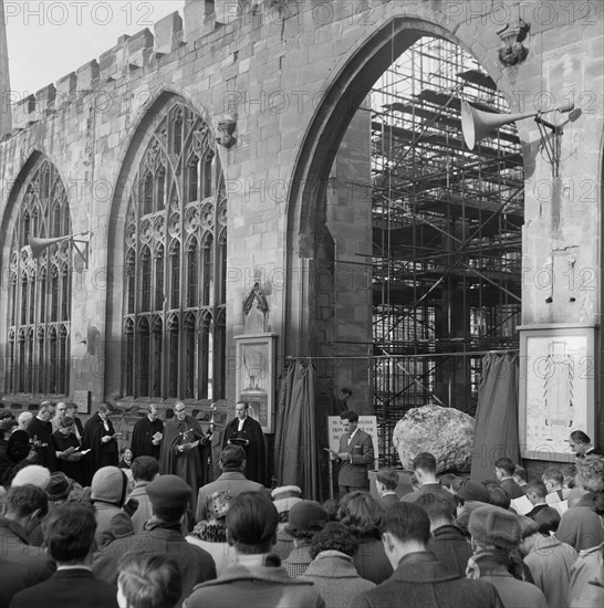 Coventry Cathedral, Priory Street, Coventry, 22/12/1960. Creator: John Laing plc.
