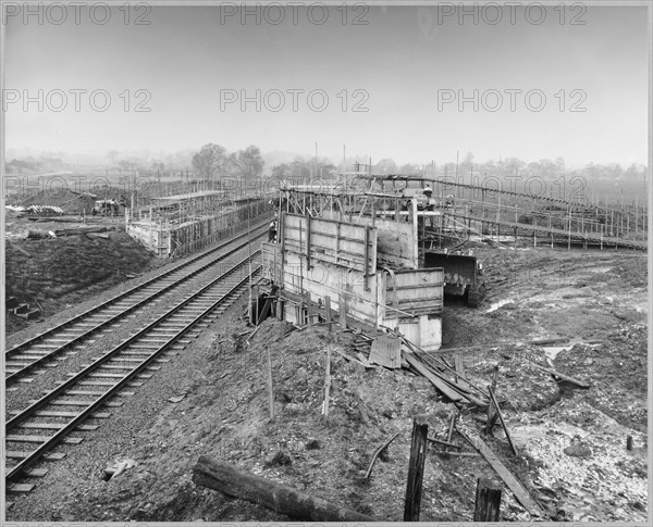 M6 Motorway, Acton Trussell and Bednall, South Staffordshire, Staffordshire, 12/1960. Creator: John Laing plc.