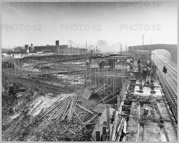 M6 Motorway, Acton Trussell and Bednall, South Staffordshire, Staffordshire, 12/1960. Creator: John Laing plc.