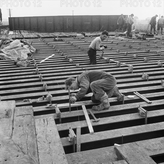 M6 Motorway, Acton Trussell and Bednall, South Staffordshire, Staffordshire, 13/04/1961. Creator: John Laing plc.