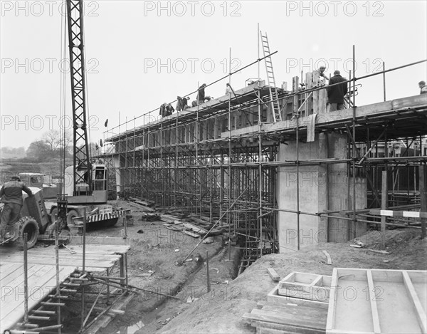 M6 Motorway, Hyde Lea, Stafford, Staffordshire, 06/1961. Creator: John Laing plc.