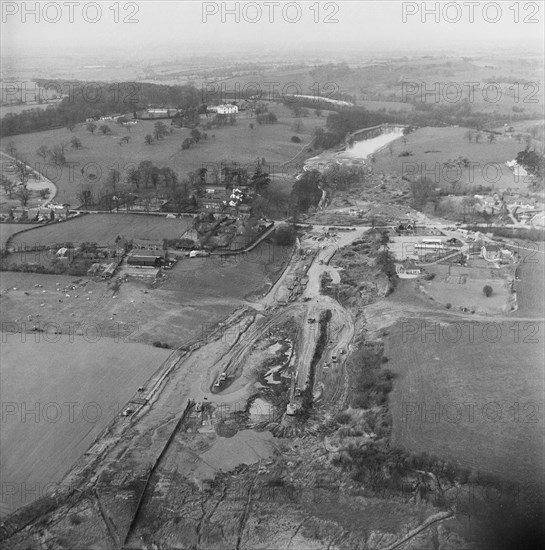 M6 Motorway, Madeley, Newcastle-under-Lyme, Staffordshire, 28/03/1961. Creator: John Laing plc.