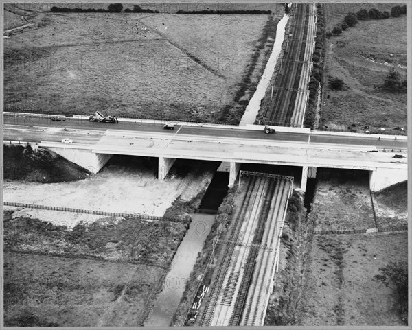 M6 Motorway, Cresswell Viaduct, M6, Cresswell, Stafford, Staffordshire, 07/1962. Creators: Aerofilms, Aero Pictorial Limited.